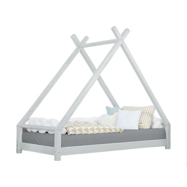 Lit tipi enfant TAHUKA 90 x 190 gris clair