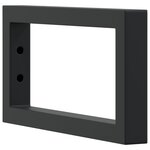 vidaXL Supports d'étagères pour lavabo 2 Pièces noir rectangulaire acier