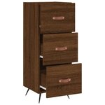 vidaXL Buffet Chêne marron 34 5x34x90 cm Bois d'ingénierie