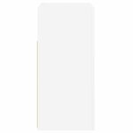 vidaXL Buffet avec lumières LED blanc brillant 80x35x75 cm
