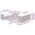 vidaXL Ensemble de canapé de jardin avec coussin 11 Pièces Noir polyrotin