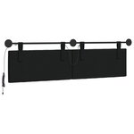 vidaXL Tête de lit suspendue Noir Velours