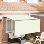 vidaXL Auvent Rétractable Crème 300 x 200 cm tissu