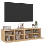 vidaXL Meubles TV muraux 2 Pièces chêne sonoma 60x30x30cm bois ingénierie