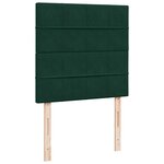 vidaXL Sommier à lattes de lit avec matelas Vert foncé 90x190 cm