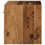 vidaXL Meubles TV muraux et lumières LED 2Pièces vieux bois 30x28 5x30cm