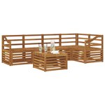 vidaXL Ensemble de canapé d'angle 6 Pièces Naturel Bois d'Acacia Massif