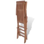 vidaXL Ensemble à manger d'extérieur 11 Pièces et chaises pliables Teck