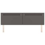vidaXL Tête de lit avec des lumières à LED Gris 180 cm PVC