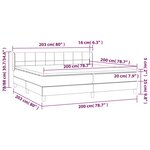 vidaXL Sommier à lattes de lit et matelas Gris foncé 200x200cm Velours