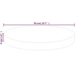 vidaXL Dessus de table rond Ø50x4 cm Bois de chêne massif non traité