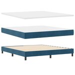 vidaXL Lit à ressorts avec tête de lit Bleu foncé 180 x 200 cm Velours