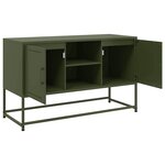 vidaXL Meuble TV vert olive 100 5x39x60 5 cm acier