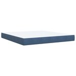 vidaXL Sommier à lattes de lit et matelas Bleu foncé 180x200cm Velours