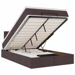 VidaXL Cadre de lit ottoman avec matelas marron foncé 120x190 cm tissu