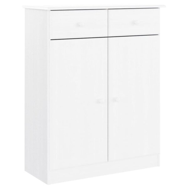 vidaXL Armoire à chaussures ALTA blanc 77x35x96 cm bois massif de pin