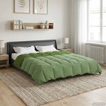 vidaXL Duvet complet toute l'année Vert 200 x 200 cm Microfibre
