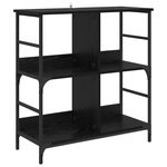 vidaXL Étagère Chêne noir 78.5 x 33 x 82 cm Bois d'ingénierie
