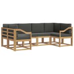 vidaXL Ensemble de canapés d'extérieur 6 pc Blanc et anthracite