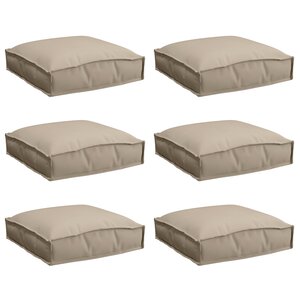 vidaXL Coussins de palette pour sièges 6 Pièces Taupe 40x40x8 cm Tissu Oxford