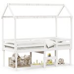 vidaXL Lit haut sans matelas blanc 80x200 cm bois de pin massif