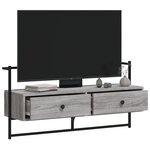 vidaXL Meuble TV mural sonoma gris 100 5x30x51 cm bois d'ingénierie