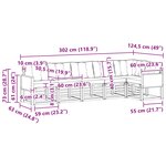 vidaXL Ensemble de canapés d'extérieur 6 pc Naturel et noir