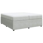 vidaXL Sommier à lattes de lit et matelas Gris clair 200x200cm Velours