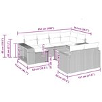 vidaXL Salon de jardin 11 Pièces avec coussins beige résine tressée