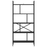 vidaXL Étagère Chêne noir 75 x 30 x 156 cm Bois d'ingénierie