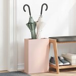 vidaXL Porte-parapluie avec stockage Rose 28 x 12 x 41 cm Acier