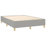 vidaXL Sommier à lattes de lit et matelas et LED Gris clair 140x200 cm