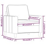 vidaXL Fauteuil Jaune 60 cm Velours