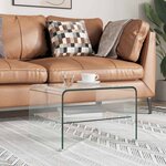 vidaXL Table basse Clair 50x45x33 cm Verre trempé