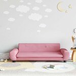 vidaXL Canapé pour enfants rose 100x54x33 cm velours