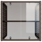 vidaXL Salon de jardin 4 Pièces avec coussins marron résine tressée