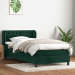 vidaXL Sommier à lattes de lit et matelas vert foncé 80x220 cm velours