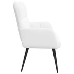 vidaXL Sofa 2 places Blanc 115 x 61 x 87 cm Tissu