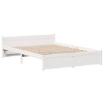 vidaXL Cadre de lit sans matelas blanc 150x200 cm bois de pin massif