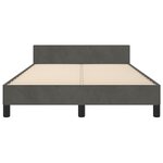 vidaXL Cadre de lit sans matelas gris foncé 120x190 cm velours