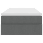 vidaXL Lit avec rangement et matelas Gris foncé 90 x 190 cm Polyester