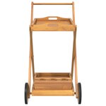 vidaXL Chariot à thé 54x87x90 cm bois massif d'acacia