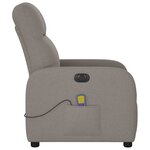 vidaXL Fauteuil de massage inclinable électrique Taupe Tissu