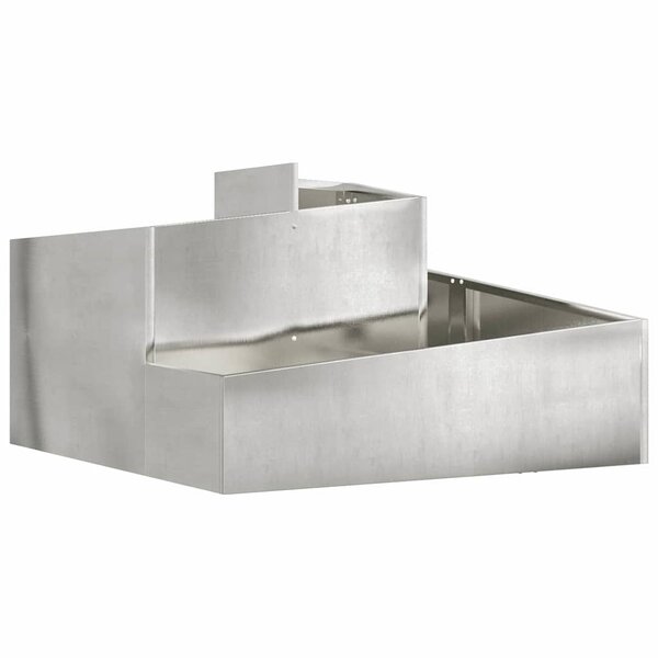 vidaXL Cache-pot de jardin Argent 80 x 80 x 50 cm Acier inoxydable