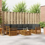 vidaXL Ensemble de canapés d'extérieur 8 pc Naturel et Anthracite