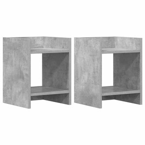 vidaXL Support de Plante 2 pièces Gris béton 30 x 30 x 40 cm