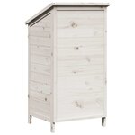 vidaXL Abri de jardin Blanc 59 x 56 x 113 5 cm Bois de Sapin Massif