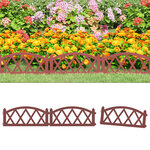 vidaXL Bordures de pelouse 17 Pièces Rouge 10 m PP