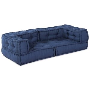 vidaXL Coussin Bleu 140 x 70 x 36 cm Polyester