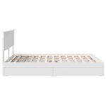 vidaXL Lit de Rangement Blanc 160 x 200 cm Bois d'ingénierie